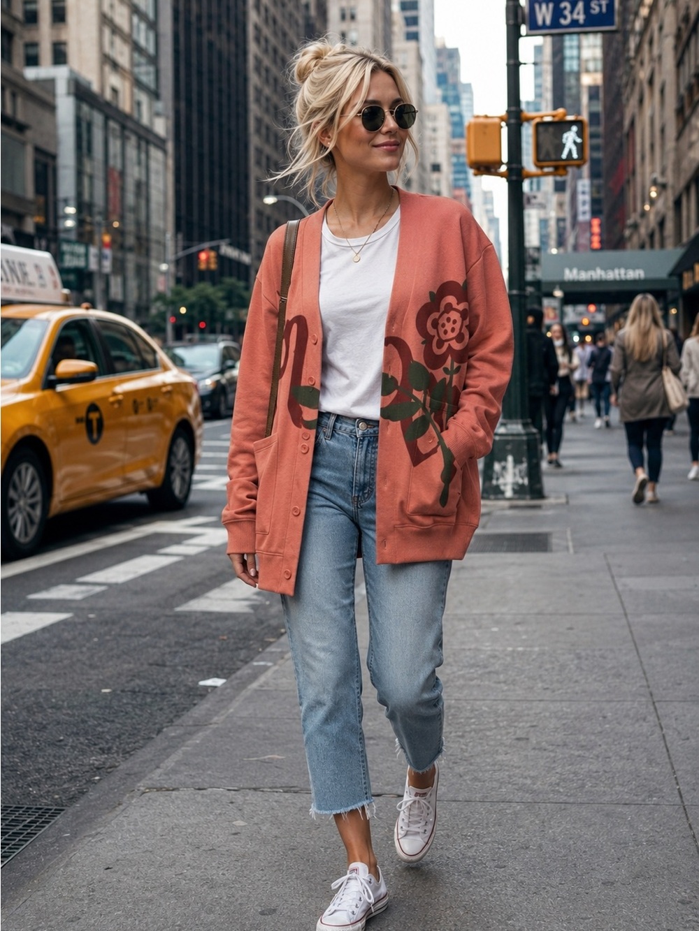 Black Scale Rose Cardigan Sz M or L NWT Heavyweight Flower Graphic Sweatshirt